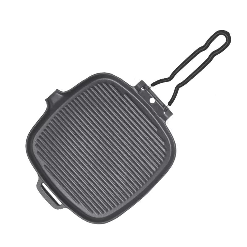 Invicta 27cm Square Smooth Grill Pan - Black