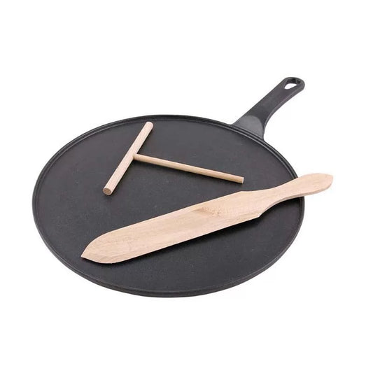 Chasseur 30cm Crepe Pan with Tools - Matt Black