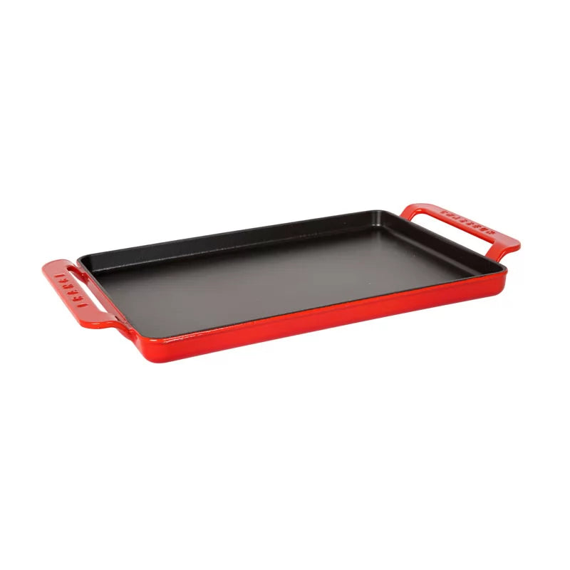 Chasseur 42 x 24cm Rectangular Flat Griddle - Chilli Red