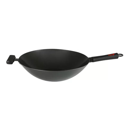 14"/36cm Heavy Gauge Non-Stick Carbon Steel Wok with Staycool Helper Handle