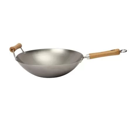 School of Wok 14"/36cm Uncoated Carbon Steel Wok