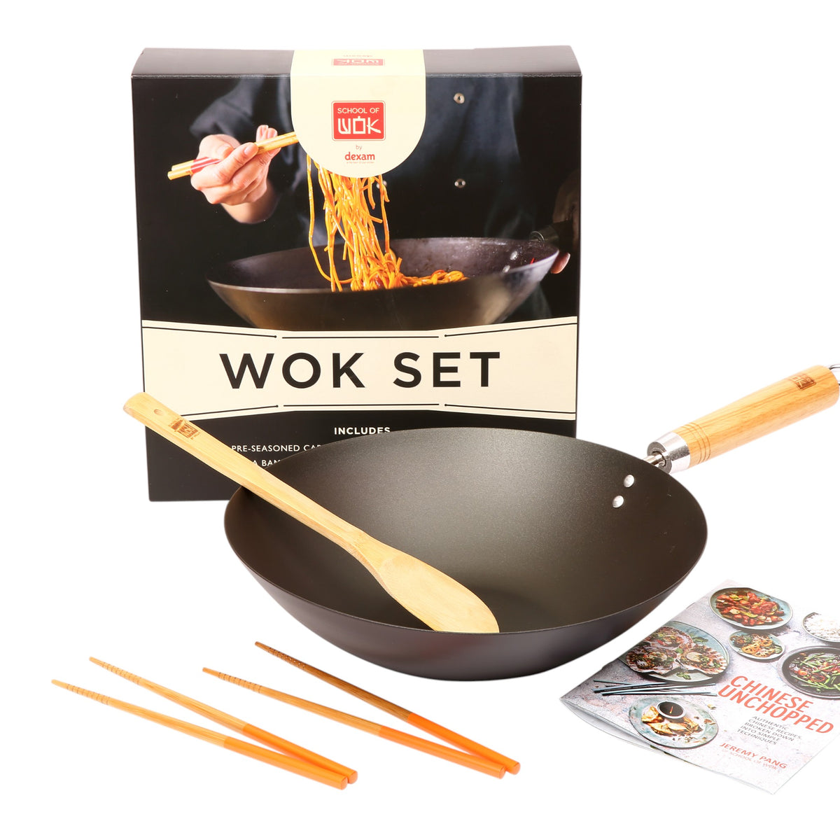 School of Wok Pre-Seasoned Wok Set