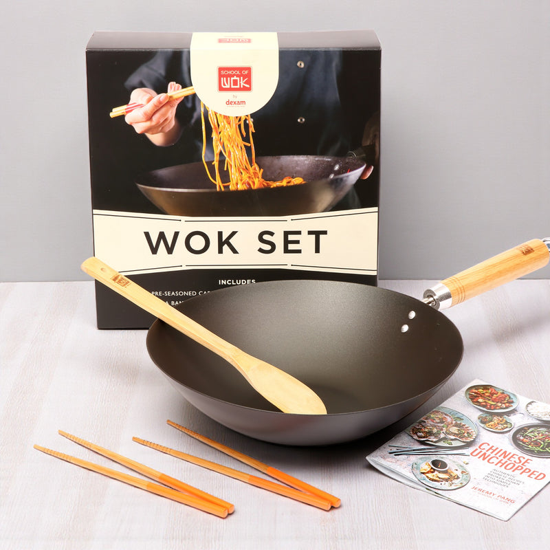 School of Wok Pre-Seasoned Wok Set