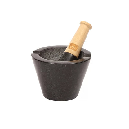 School of Wok Granite Pestle and Mortar - Black