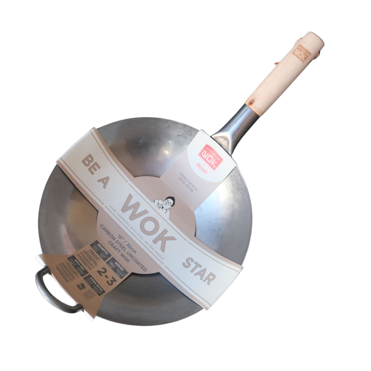 School of Wok 12"/30cm Uncoated Carbon Steel Craft Wok
