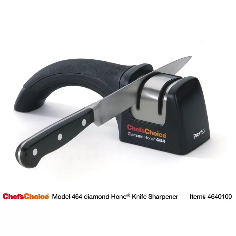 Chefs Choice 464 Pronto Diamond Hone 2-Stage Manual Knife Sharpener - Black