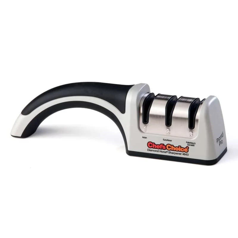 Chefs Choice 4643 AngleSelect Manual Knife Sharpener - Silver