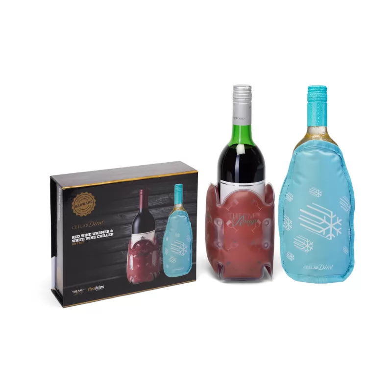 CellarDine Therm au Rouge &amp Flexicles Chiller Bottle Gift Set