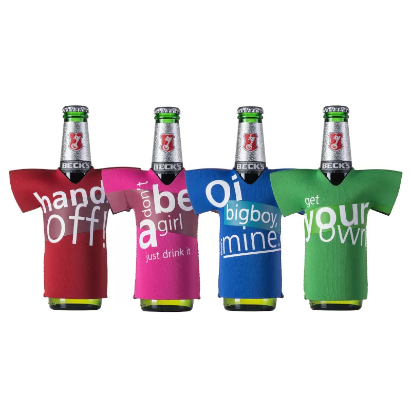 CellarDine Beer Bottle Chillers (Set of 4) - Design A