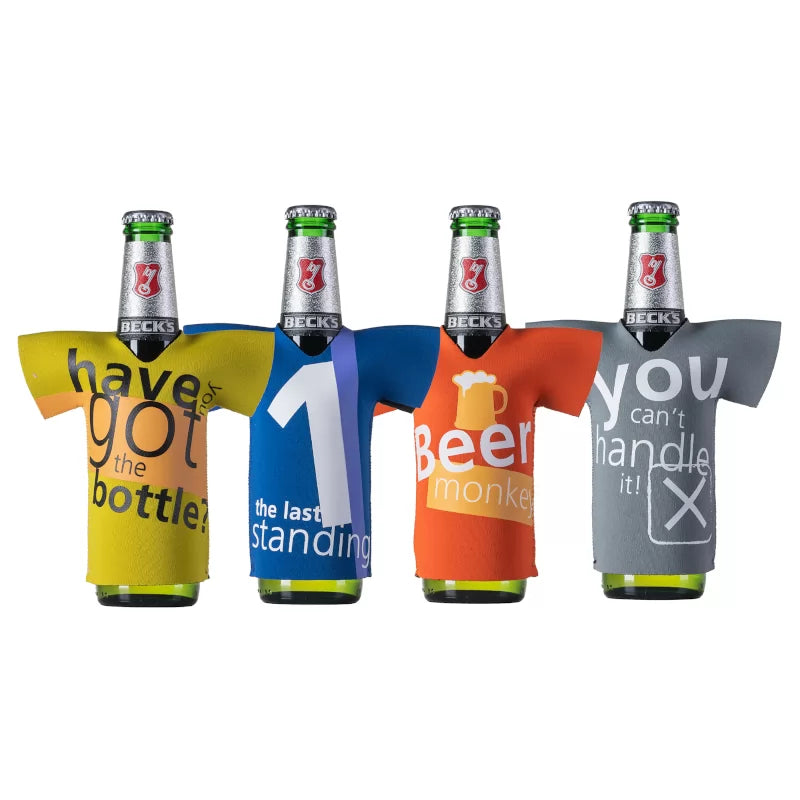 CellarDine Beer Bottle Chillers (Set of 4) - Design B