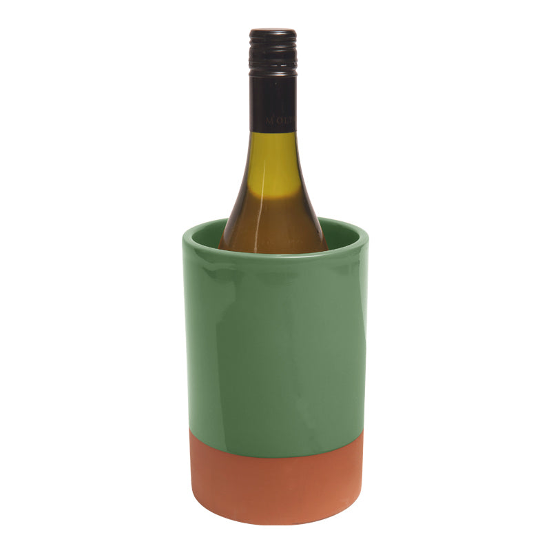 Sintra Glazed Terracotta Wine Cooler | Rustic Artisan Serveware by Dexam