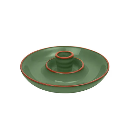 Sintra Glazed Terracotta Olive Dish