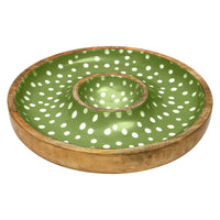 Sintra Mango Wood Spotted Chip and Dip Bowl | Eco-Friendly Serveware