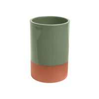 Sintra Glazed Terracotta Wine Cooler - Olive Green