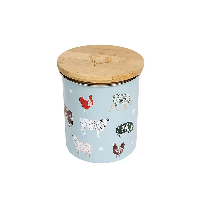 Farmyard Tea/Coffee/Sugar Storage Jar Multi Print