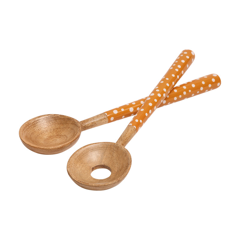 Sintra Mango Wood Salad Servers Hand finished Sustainable Salad Server