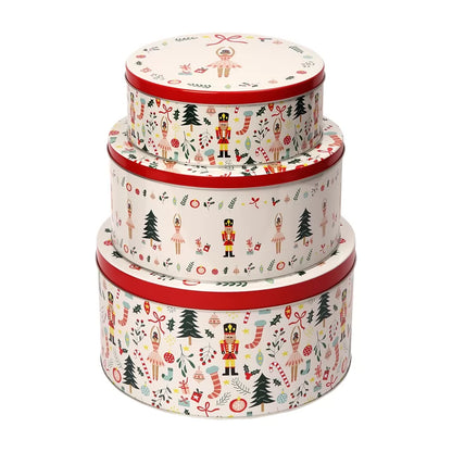 Nutcracker Set of 3 Round Cake Tins