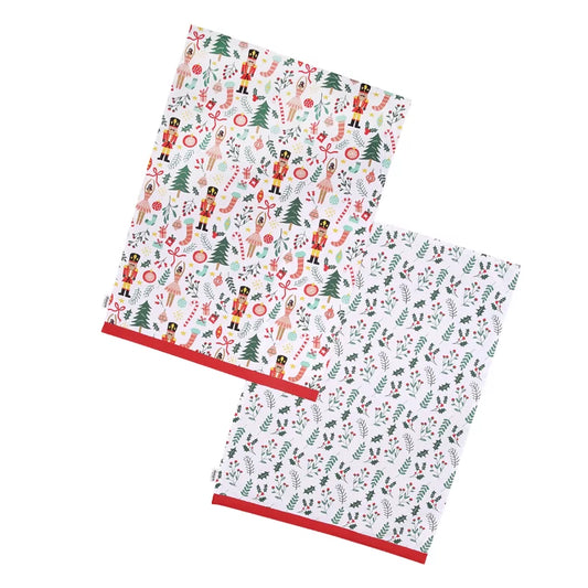 Nutcracker Recycled Cotton Set of 2 Tea Towels