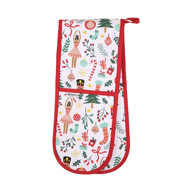 Nutcracker Recycled Cotton Double Oven Gloves