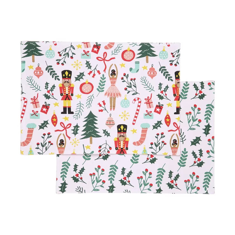 Nutcracker Recycled Cotton Set of 2 Placemats