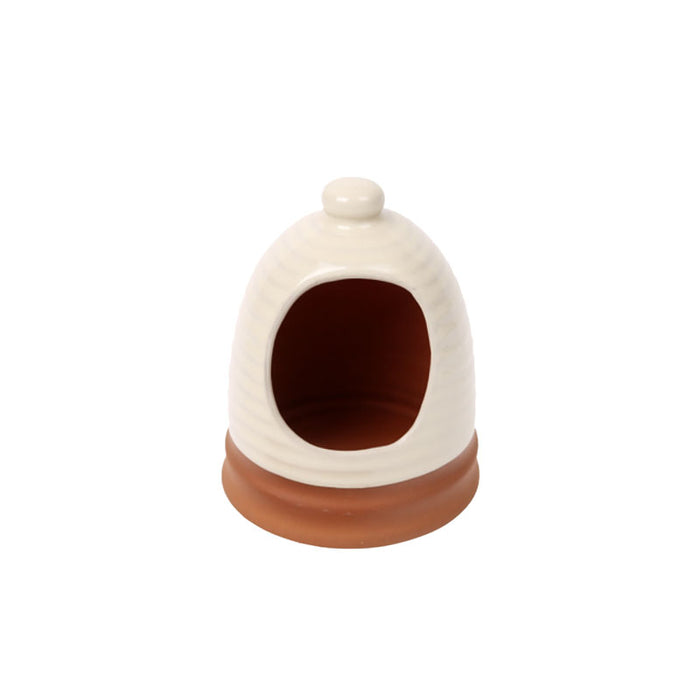 Porto Terracotta Ribbed Salt Pig - Stone