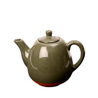 Sintra Glazed 800ml Terracotta Teapot - Olive Green