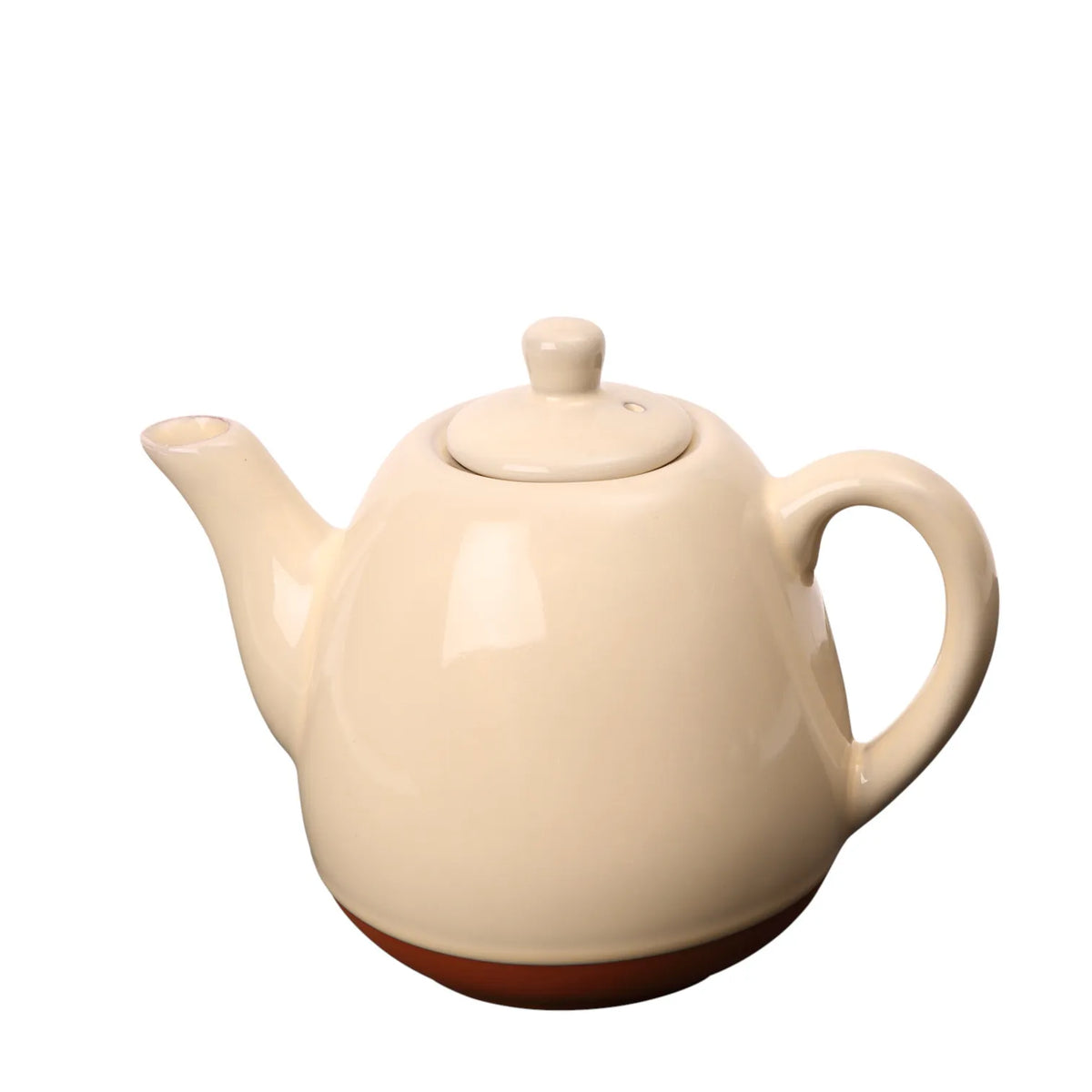 Sintra Glazed 1200ml Terracotta Teapot - Stone