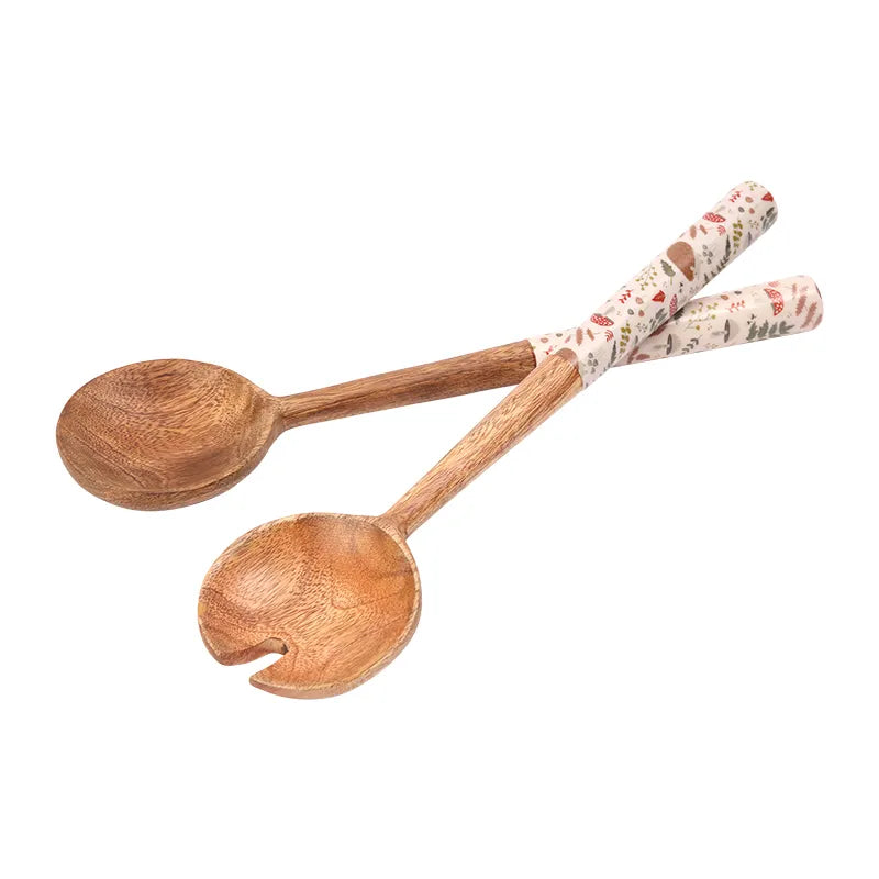 Woodland Mango Wood Serving Spoons - Beige