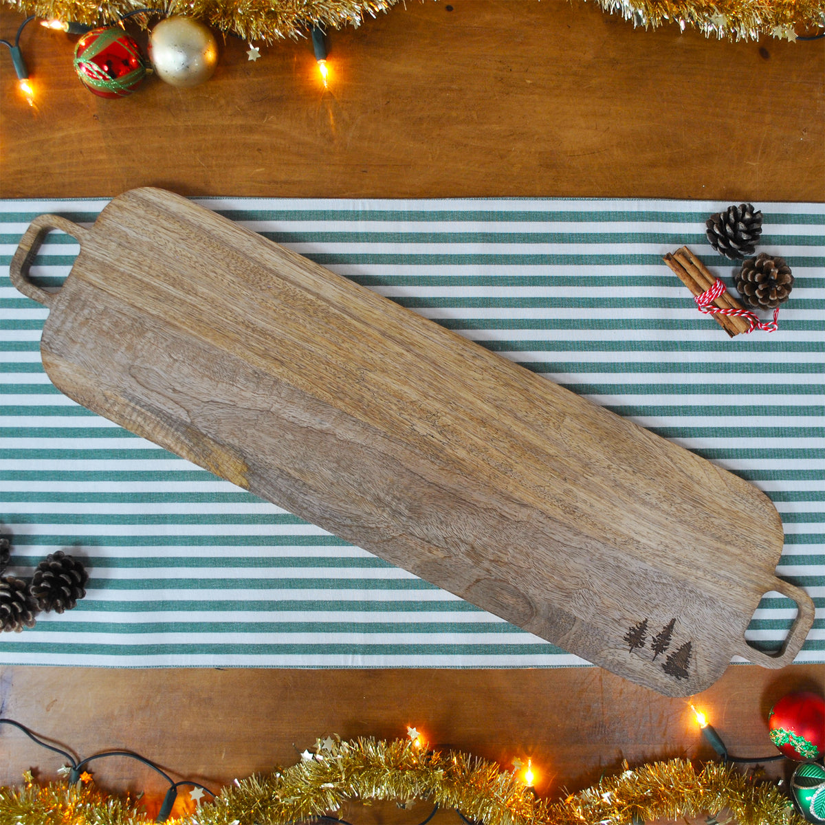 Winter Forest Mango Wood Serving Board