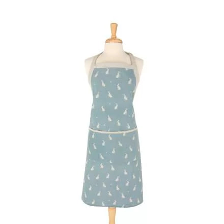 Stargazing Hare Adult Apron - Blue