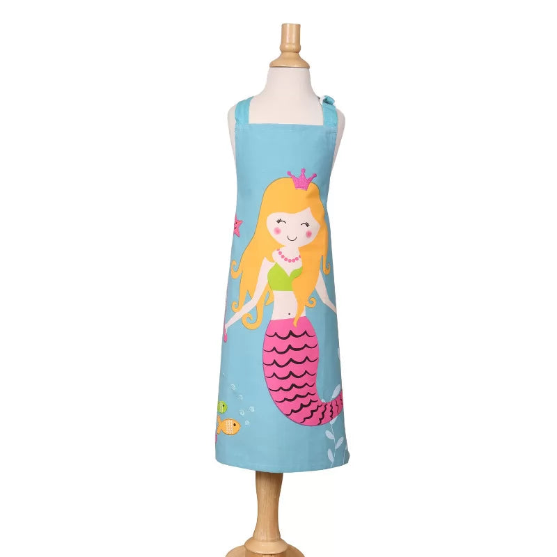 Mermaid Childrens Apron - Blue