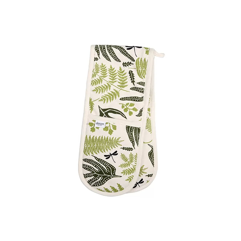 Organic Fern Double Oven Gloves