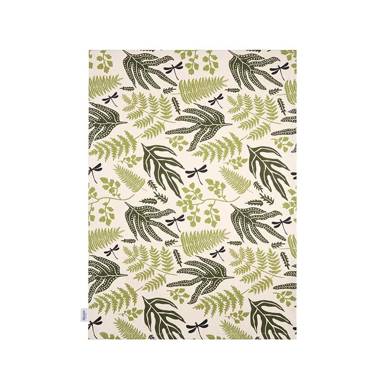 Organic Fern Tea Towel - Green