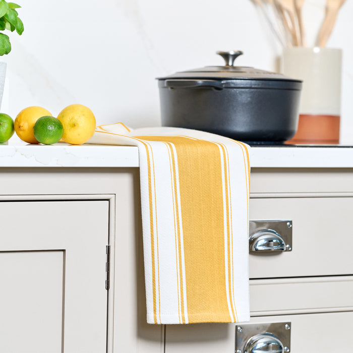 Love Colour Striped Tea Towel | Vibrant Cotton Kitchen Textiles by Dexam