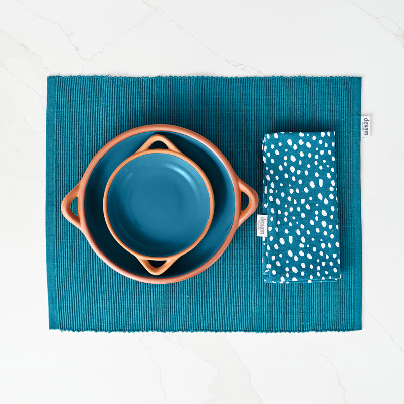 Sintra Spotted Napkin & Placemat Set – Stone | Recycled Cotton Table Linen