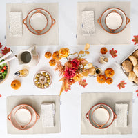 Sintra Spotted Napkin & Placemat Set – Stone | Recycled Cotton Table Linen