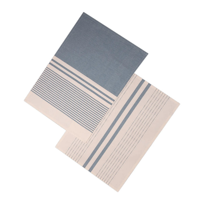 Harbour Stripes Set of 2 Tea Towels - Blue