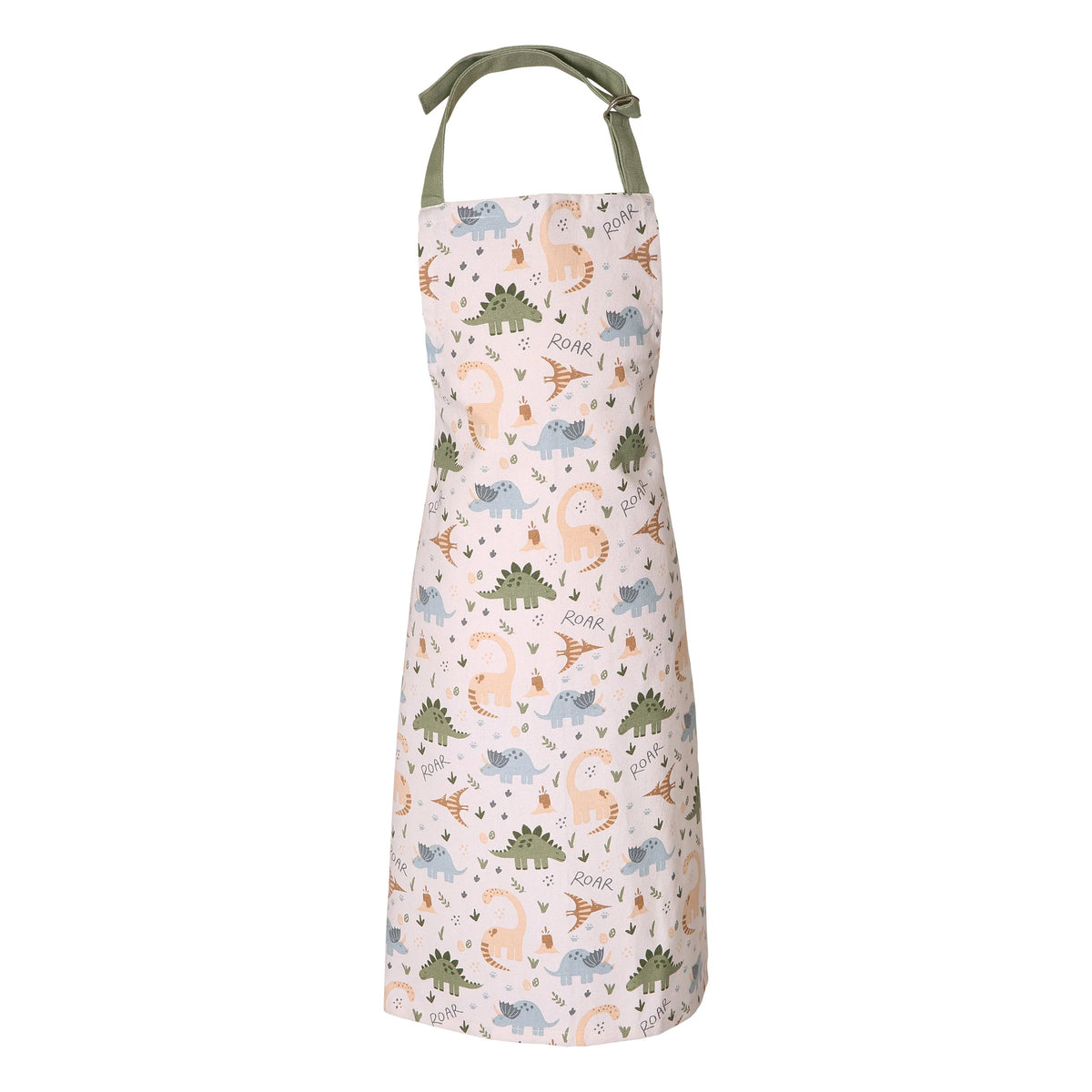 Dinosaur Children's Water Resistant Apron - Stone
