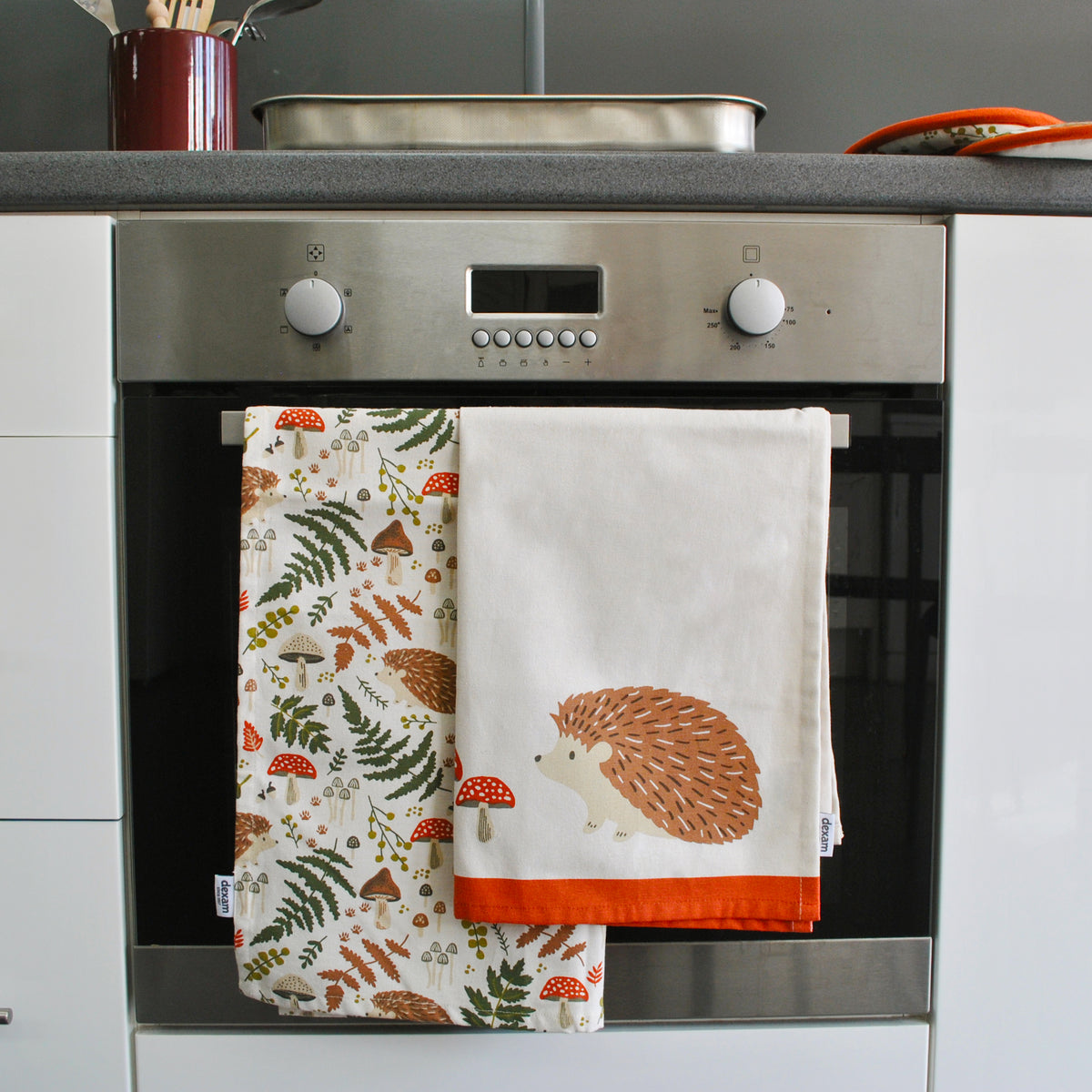 Woodland Set of 2 Tea Towels - Beige