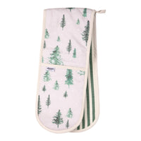 Winter Forest Double Oven Gloves - Stone