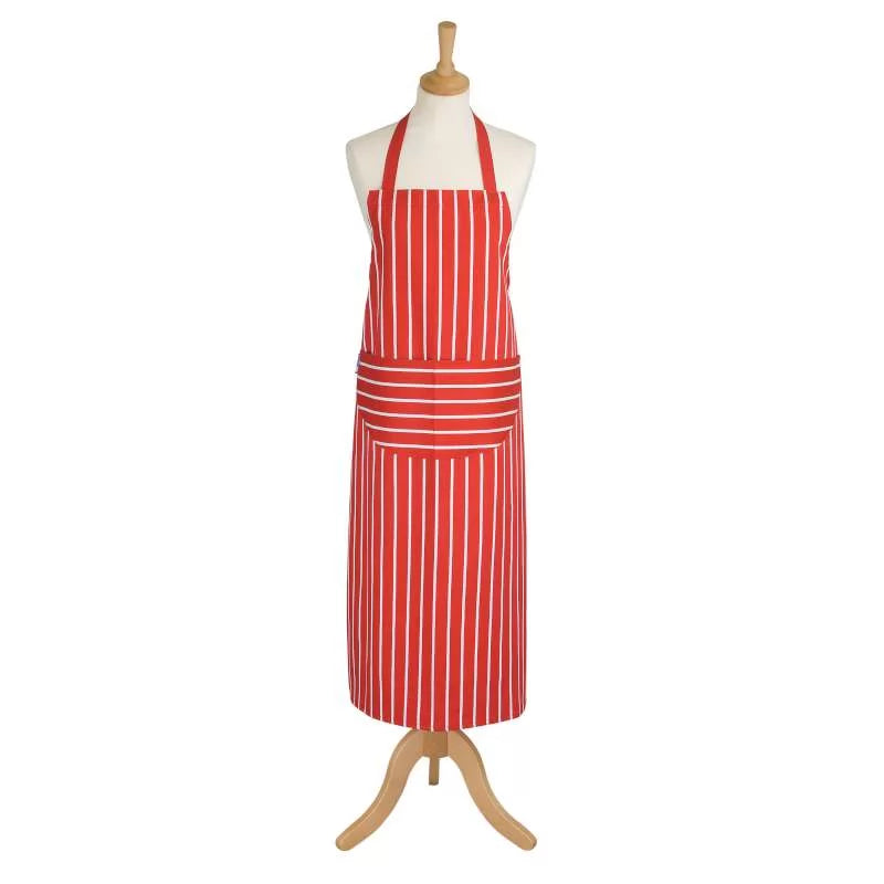 Rushbrookes Butchers Stripe Long Adult Apron (Made in UK)