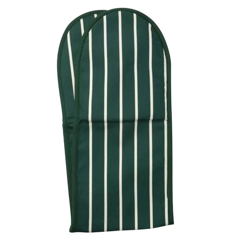 Rushbrookes Butchers Stripe Double Oven Gloves (Made in UK)