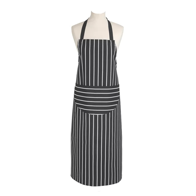 Butchers Stripe Long Adult Apron - Navy