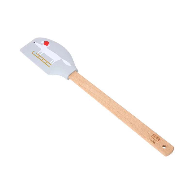 Scion Mr Fox Christmas Silicone Spatula - Grey