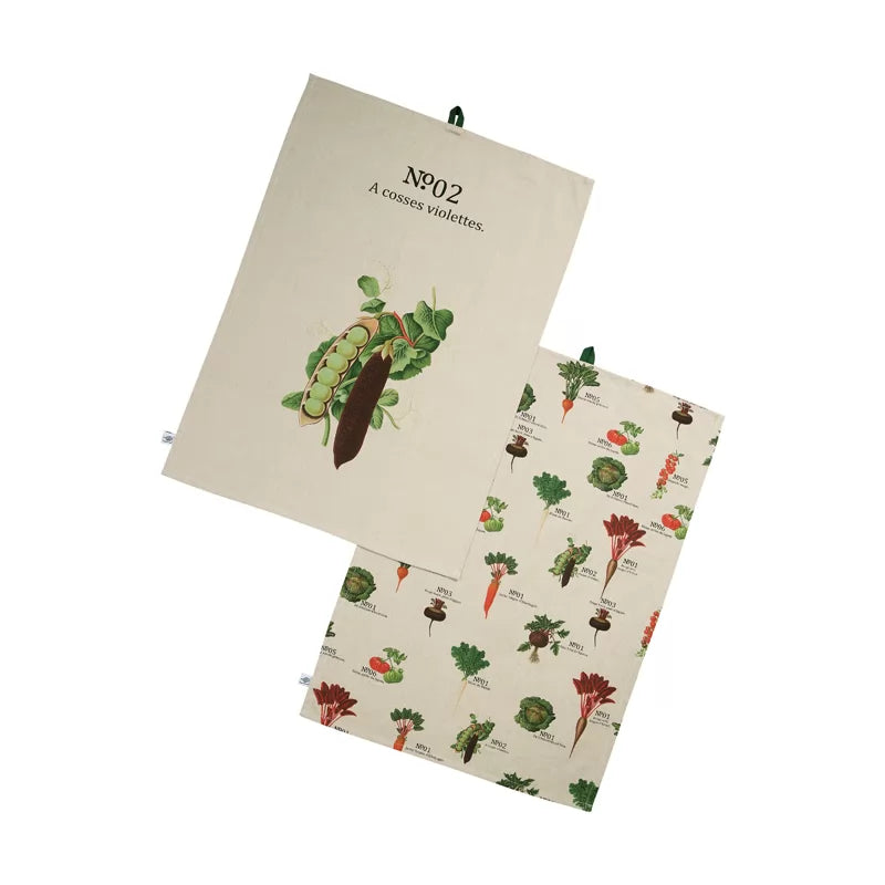 RHS Benary Vegetables Set 2 Tea Towels