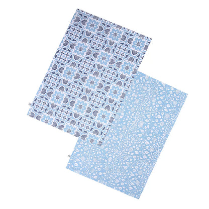 RHS Gertrude Jekyll Organic Cotton Set of 2 Tea Towels - Blue