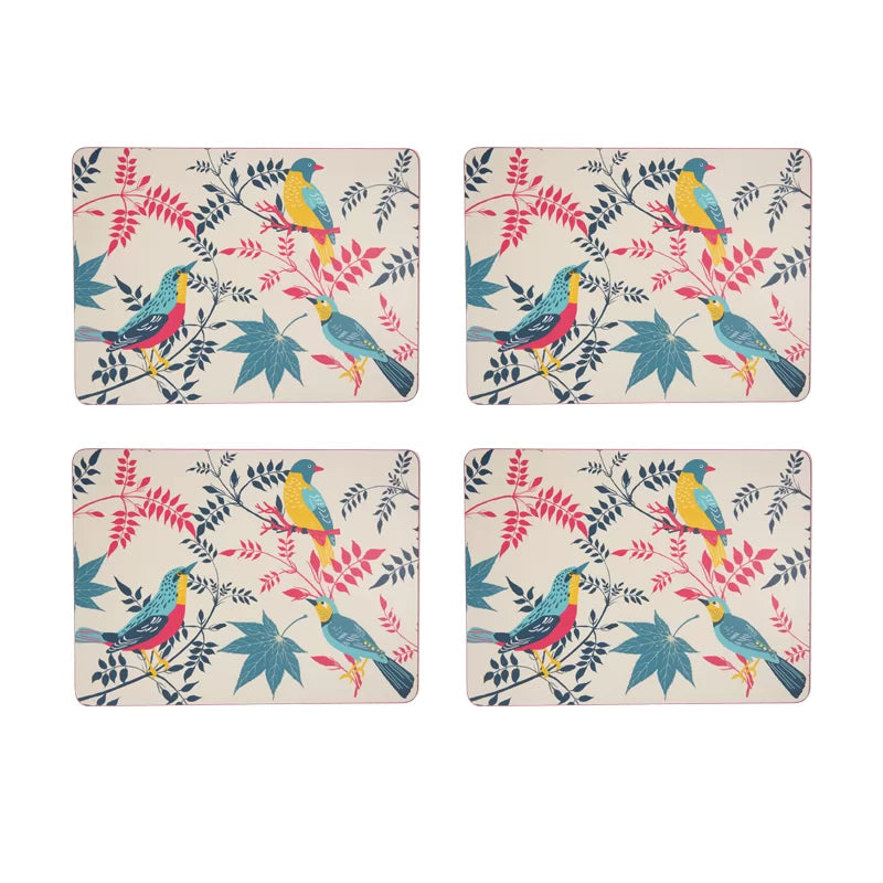 RHS Birds Set of 4 Placemats - Stone