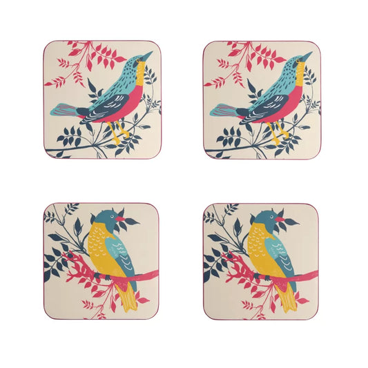 RHS Birds Set of 4 Coasters - Stone