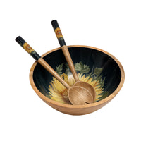 RHS Sunflower Mango Wood Bowl - Navy