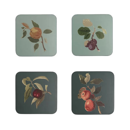 RHS Hooker Fruit Set of 4 Coasters - Blue